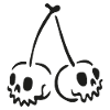 Cherry Skull – Creepy Halloween Motif
