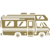 Motorhome Silhouette Camping Family Holidays