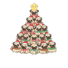 Funny Pug Christmas Tree Whimsical Christmas