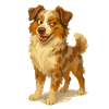 Naughty Australian Shepherd Cartoon