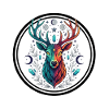Rainbow Deer Crystal Moon