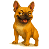 Naughty Bulldog Cartoon Grin