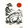 Frog Toad Under Japanese Sun
