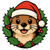 Christmas Otter – Funny XMAS Animal Cartoon