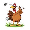 Thanksgiving Humor Turkey Golf