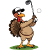 Thanksgiving Humor Turkey Golf