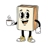 Cartoon Book Coffee Lover Reading