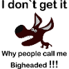 Maroon Cartoon Dog with Fangs