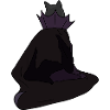 Shadowed Queen in Velvet Cloak