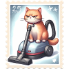 Fun Cat on Vacuum Cleaner