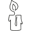 Burning candle sketch – stylish motif
