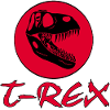 Tyrannosaurus Rex and Red Sun