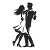 Dancing Couple - Cool Silhouette Logo