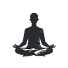 Meditation - Cool Silhouette Logo