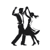 Dancing Couple - Cool Silhouette Logo