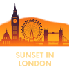 Sunset London Skyline Silhouette