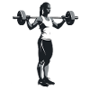 Female Bodybuilder - Cool Silhouette Logo