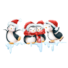 Funny pinguin Christmas
