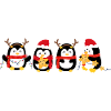 Funny pinguin Christmas. Xmas pinguin