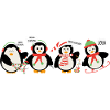 Funny pinguin Christmas. Xmas pinguin
