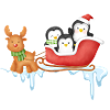Penguin Sleigh Ride in Winter Wonderland