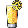 Pixel Lemon Drink Glass