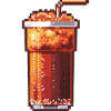 Pixel Cola Glas mit Eis