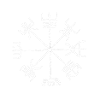 Vegvísir Runes Compass Viking Symbol Design