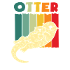 Retro Sea Otter Cartoon