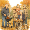 Barbecue in autumn