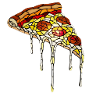 Pizza Mosaic: Artistic Stained Glass Design