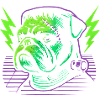 Bulldog Neon Sewing Stitch