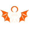Orange halo winged bulldog