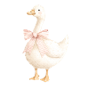 Duck with pink bow