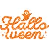 Halloween Orange paillettes fantôme