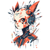 Anime Manga Fille - Cyborg Kitsune-XR7