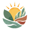 Minimalist landscape with sunrise