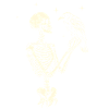 Skeleton with Raven