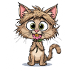 Kitten with flower