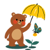 Bear with umbrella