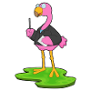 Flamingo Lehrer Zeigestab Schule