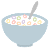 Pastel Cereal Bowl Illustration