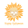 Sunflower Skull Halloween