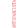 Lettrage antifasciste vertical en lettrage rouge