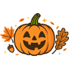 Funny Pumpkin Halloween Cartoon Design