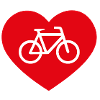Bicycle with heart