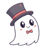 Fancy Ghost Hat and Bow Tie