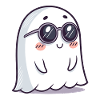 Ghost Chic Black Cartoon Glasses