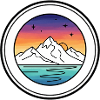 Mountain Lake Sunset Circle