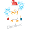 Christmas Penguin with Snowflakes